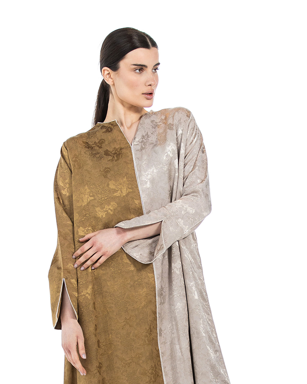  Aseel – Colorblock Viscose Flared Jalabiya