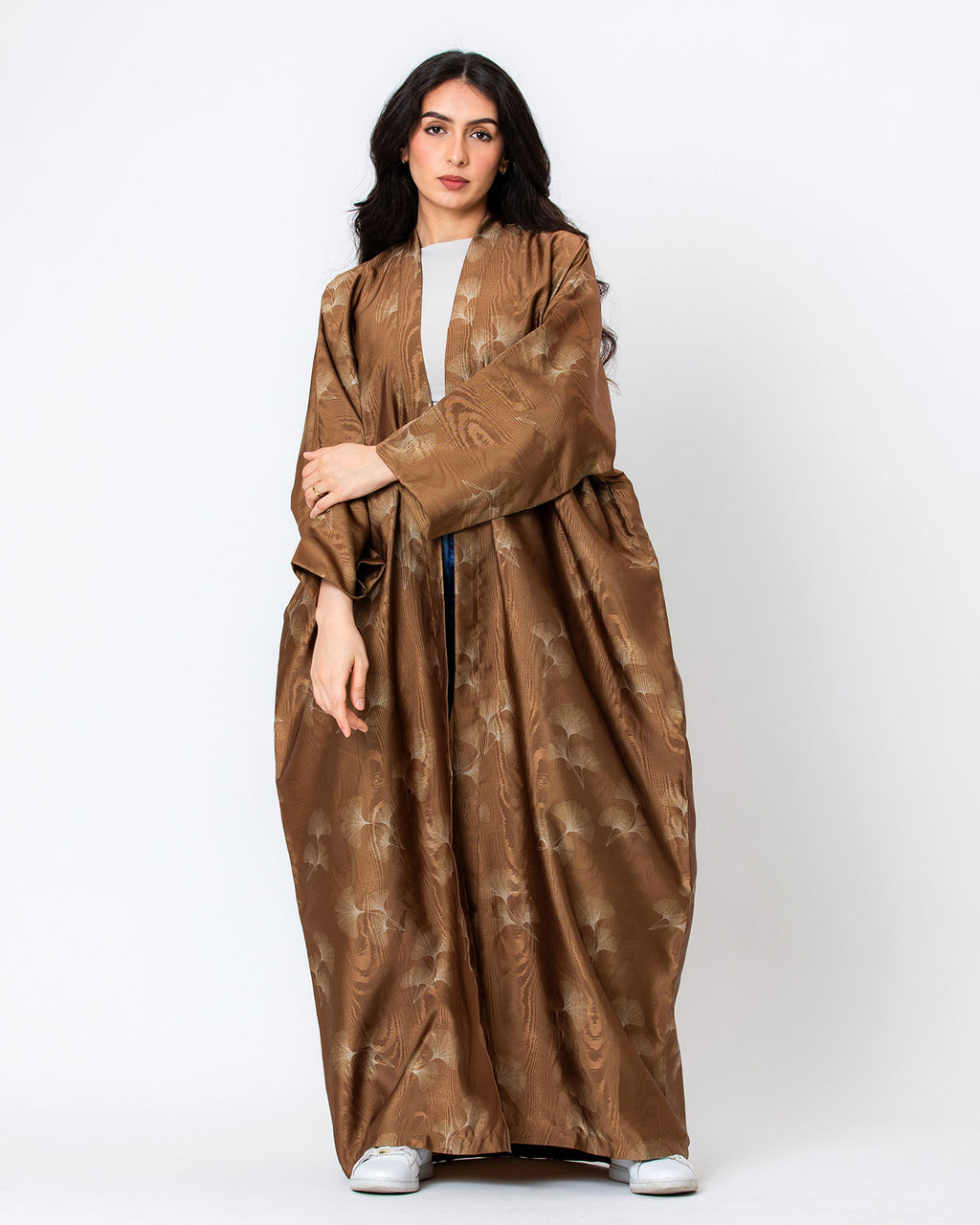 Verde - Printed Silk Viscose Kaftan Abaya