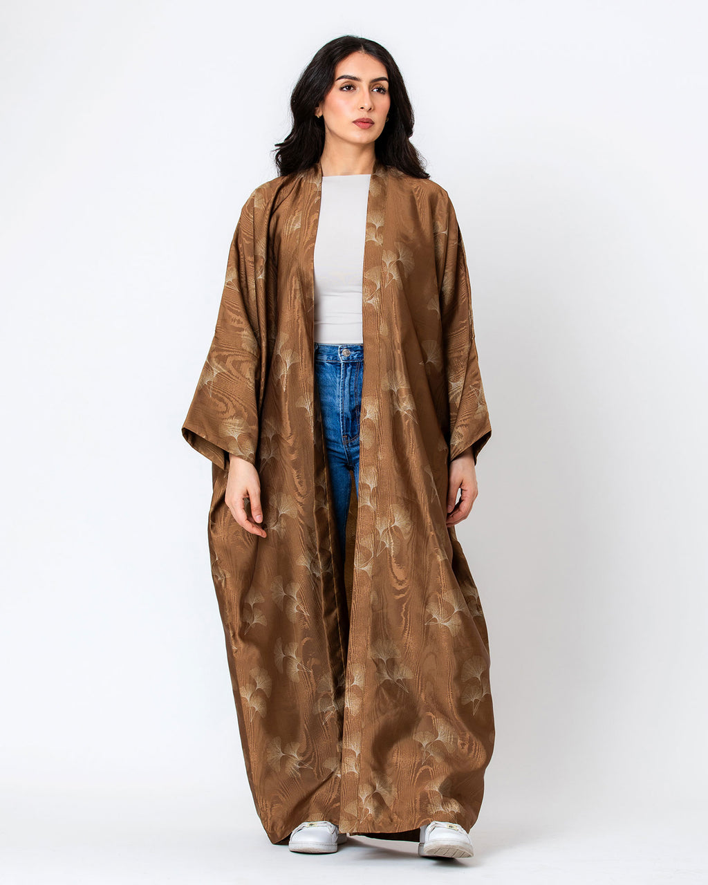 Verde - Printed Silk Viscose Kaftan Abaya
