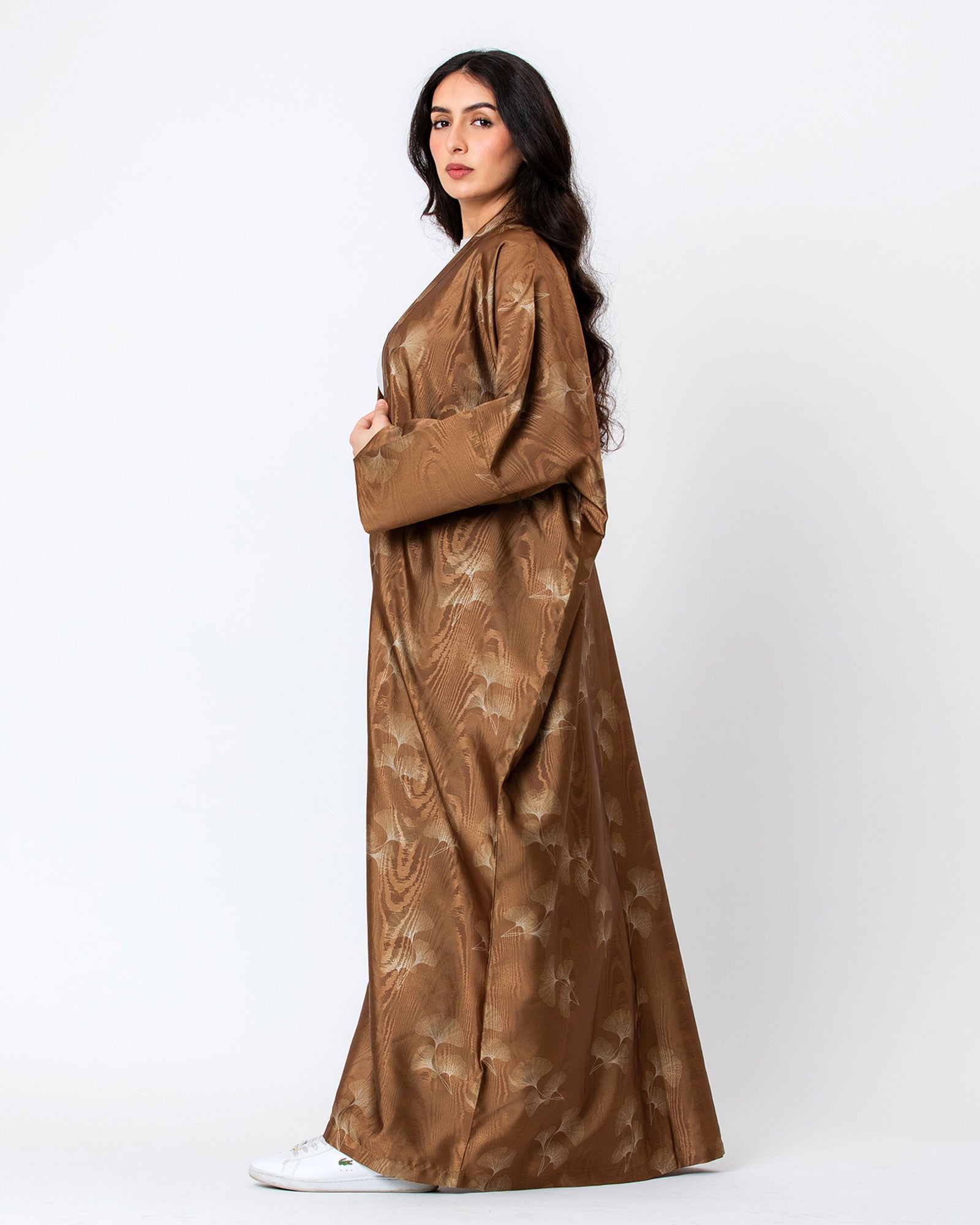 Verde - Printed Silk Viscose Kaftan Abaya