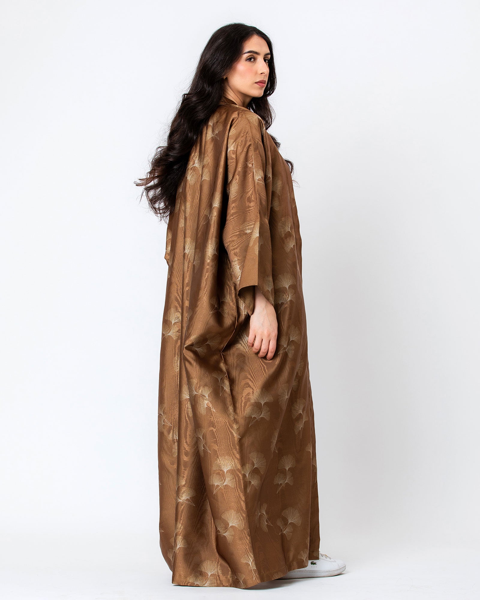Verde - Printed Silk Viscose Kaftan Abaya