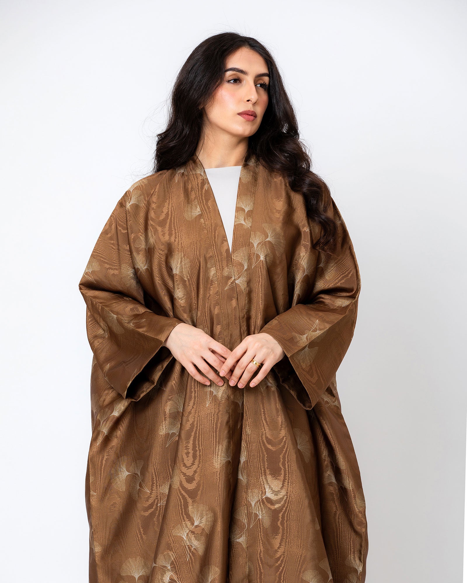 Verde - Printed Silk Viscose Kaftan Abaya