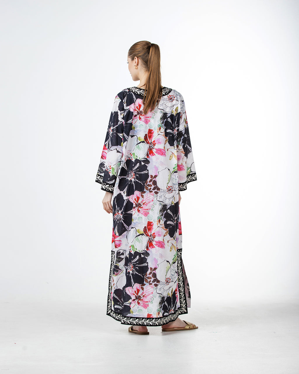  Marwa – Printed Cotton Embroidered Dress
