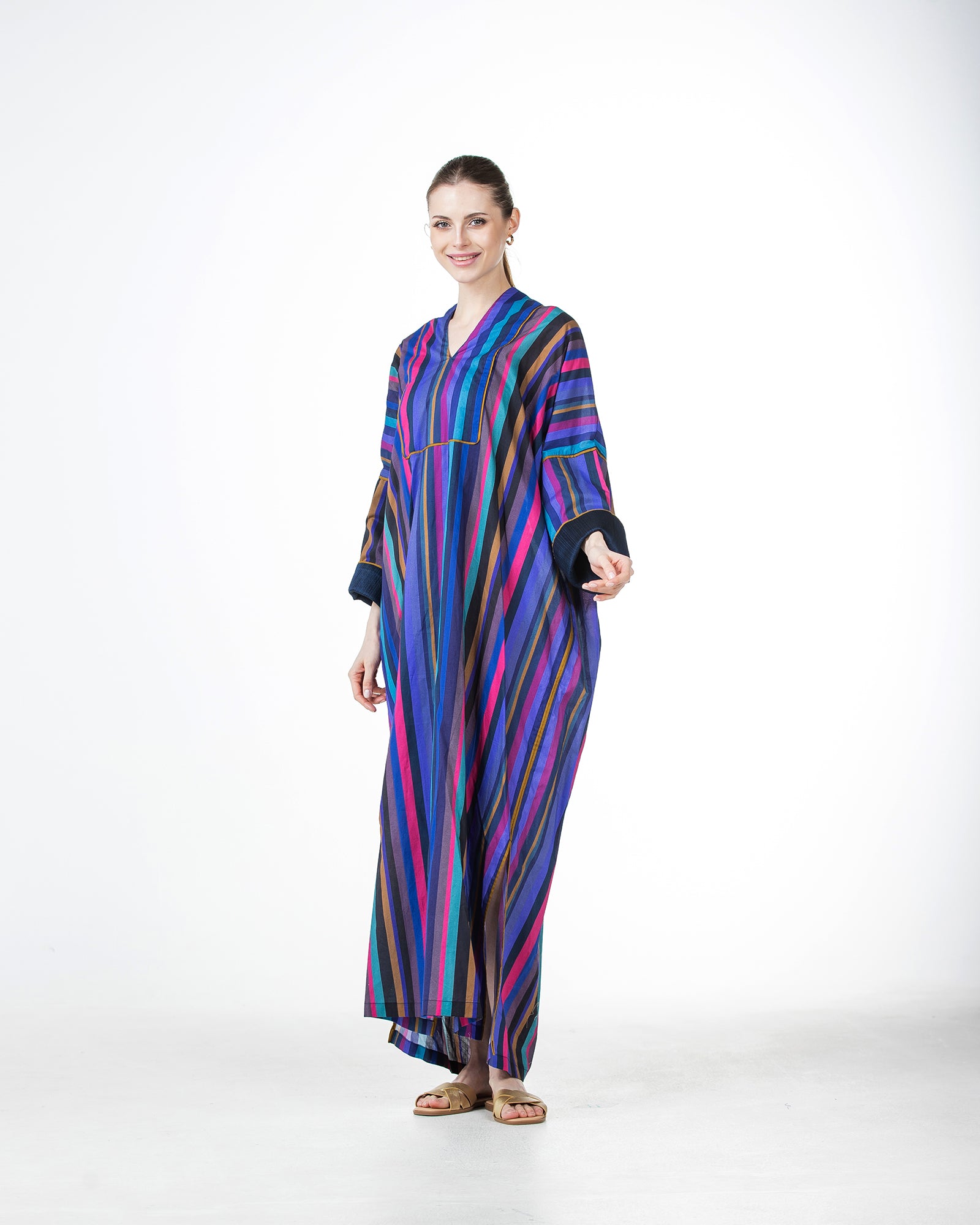 Hessa 2.0 – Printed Cotton Kaftan Jalabiya