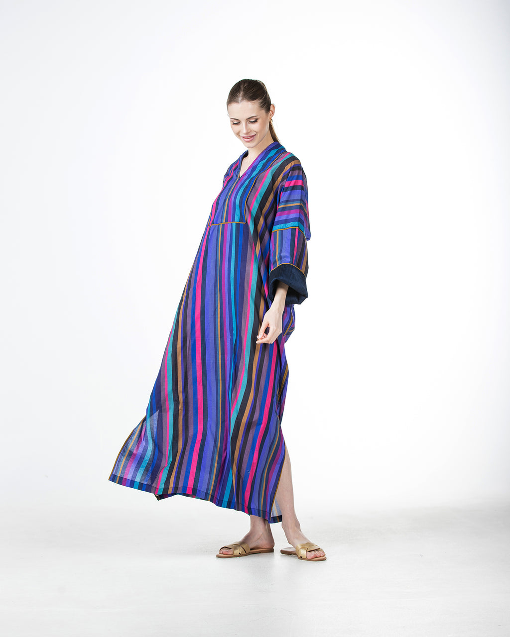 Hessa 2.0 – Printed Cotton Kaftan Jalabiya