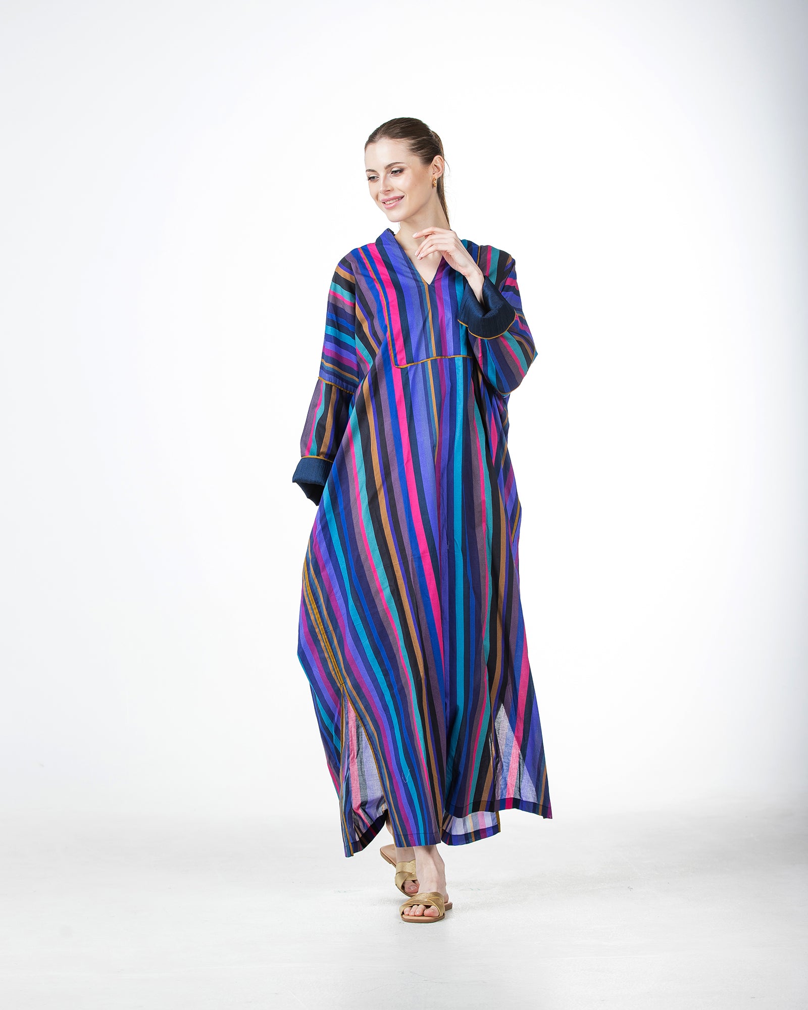 Hessa 2.0 – Printed Cotton Kaftan Jalabiya