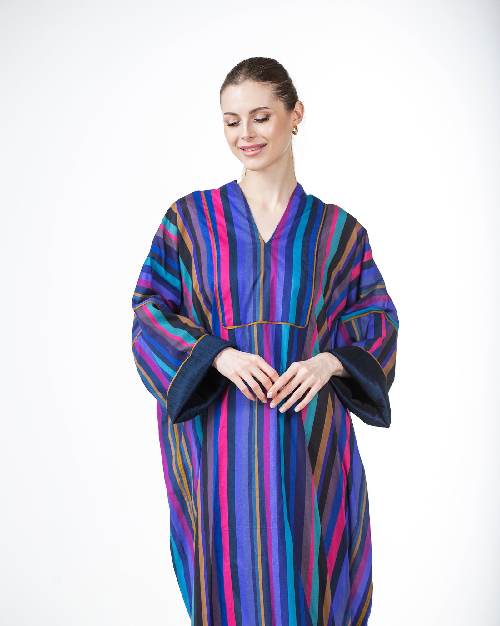 Hessa 2.0 – Printed Cotton Kaftan Jalabiya