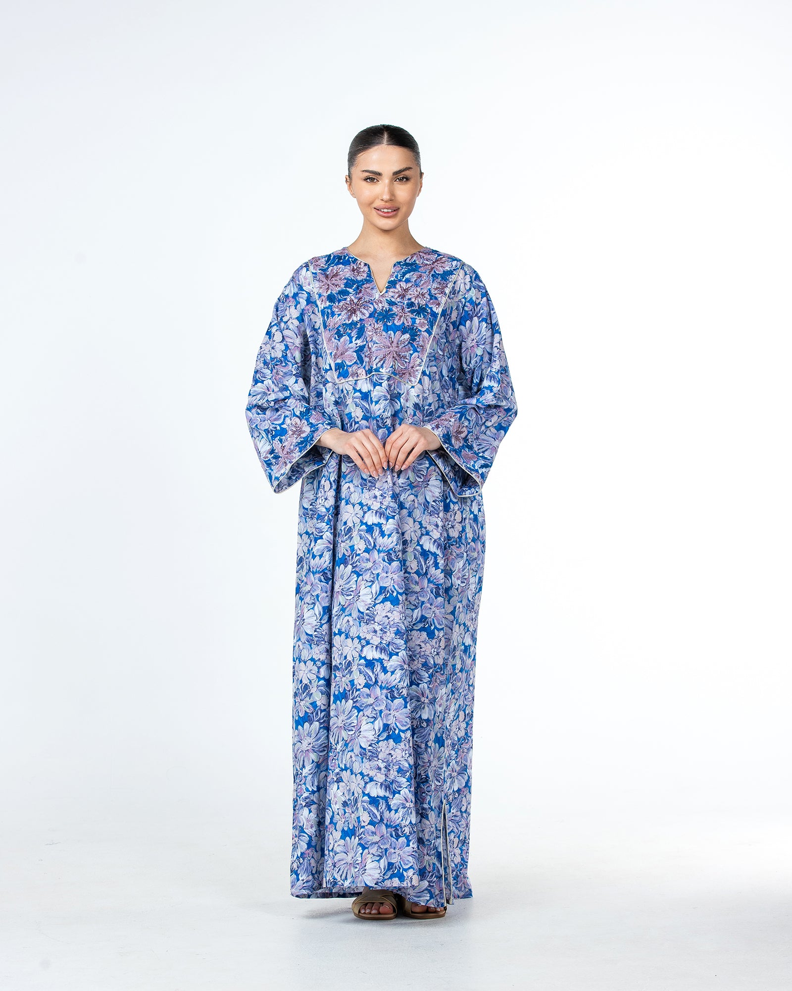 Mashail – Embroidered Cotton Mukhawar Dress