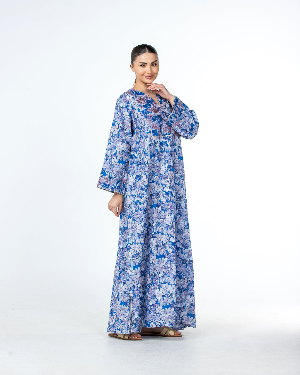 Mashail – Embroidered Cotton Mukhawar Dress