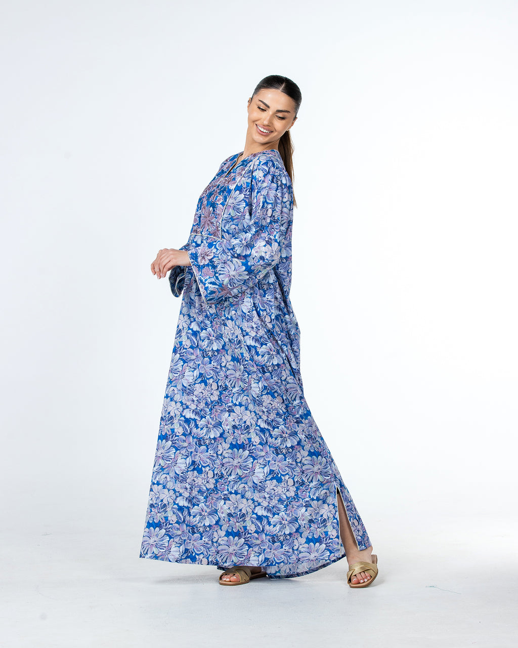 Mashail – Embroidered Cotton Mukhawar Dress
