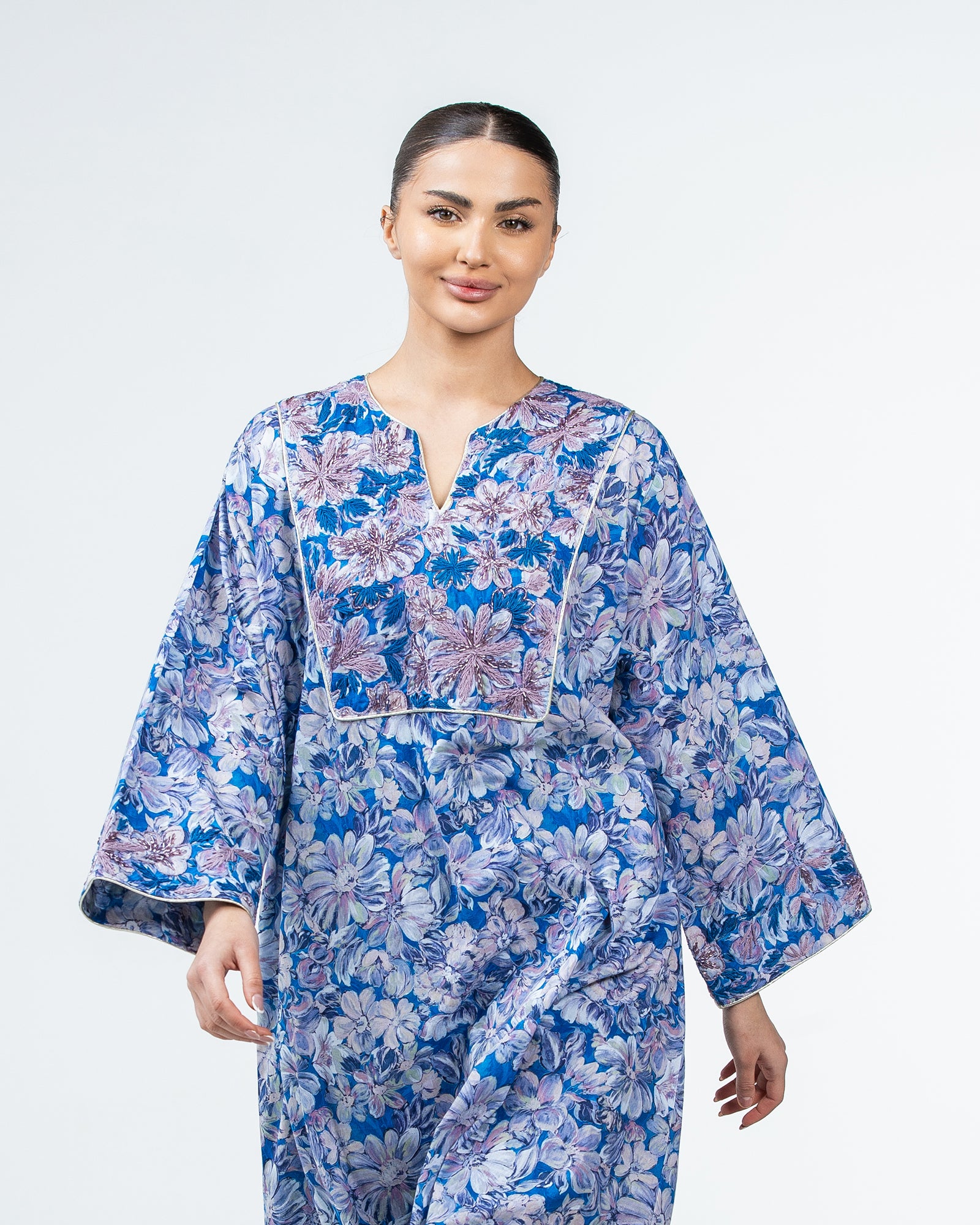 Mashail – Embroidered Cotton Mukhawar Dress