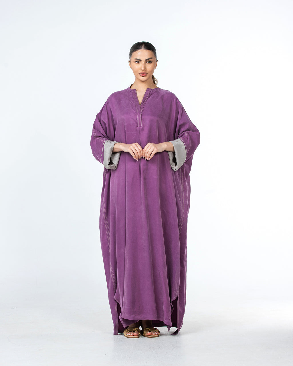 Tahani – Washed Silk Kaftan Jalabiya