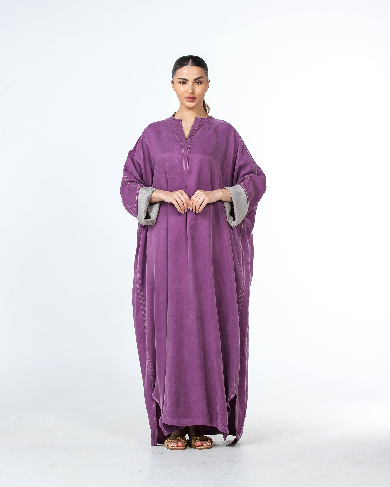 Tahani – Washed Silk Kaftan Jalabiya