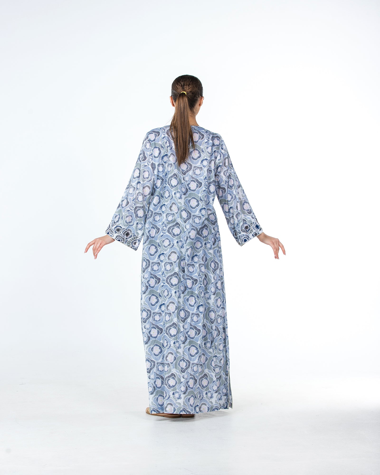 Mashail – Embroidered Cotton Mukhawar Dress