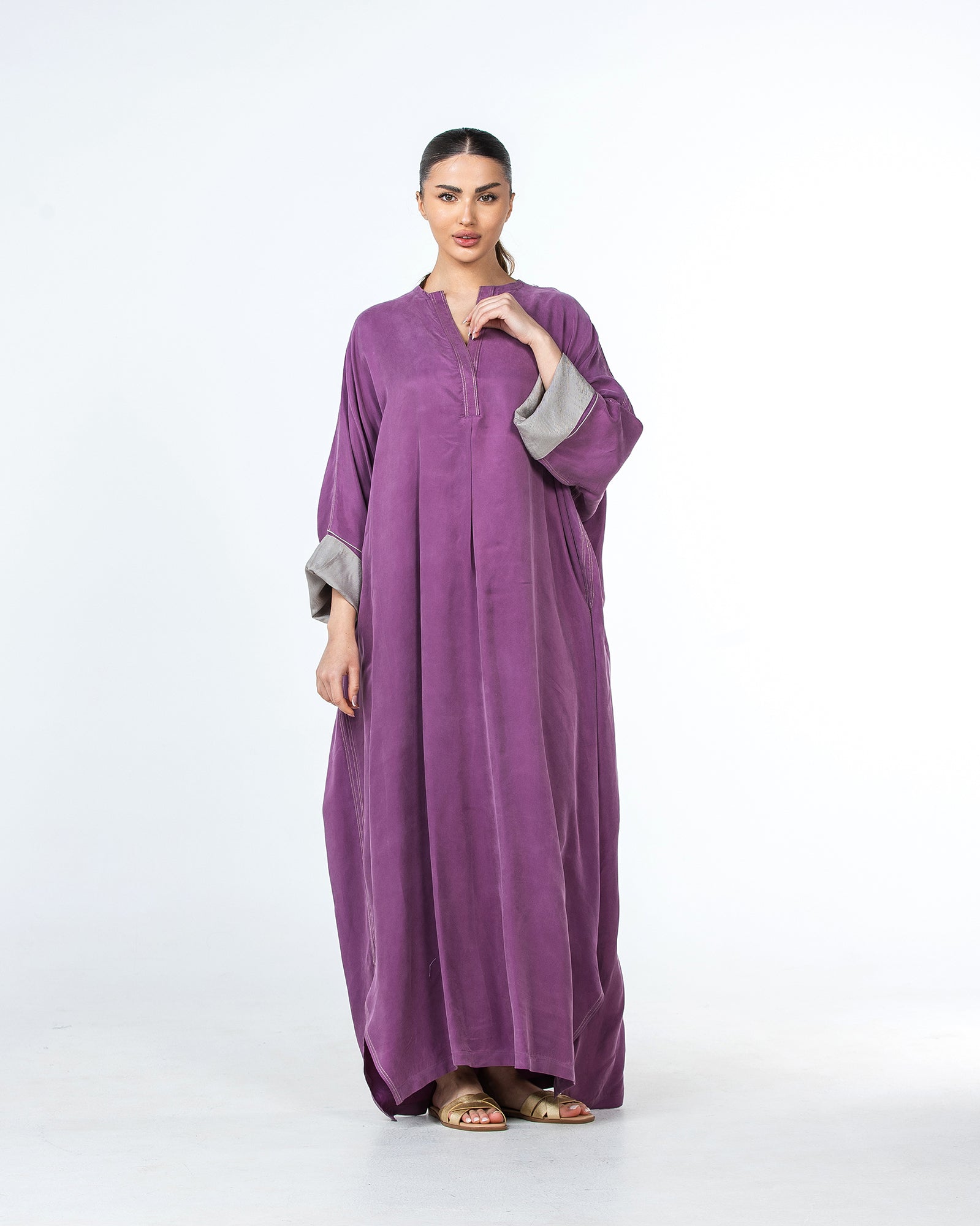 Tahani – Washed Silk Kaftan Jalabiya