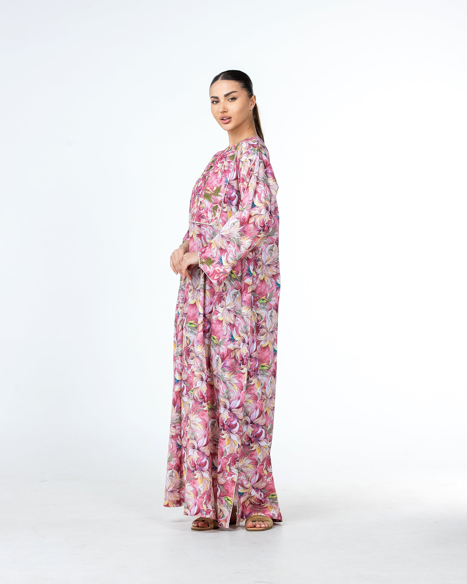 Mashail – Embroidered Cotton Mukhawar Dress