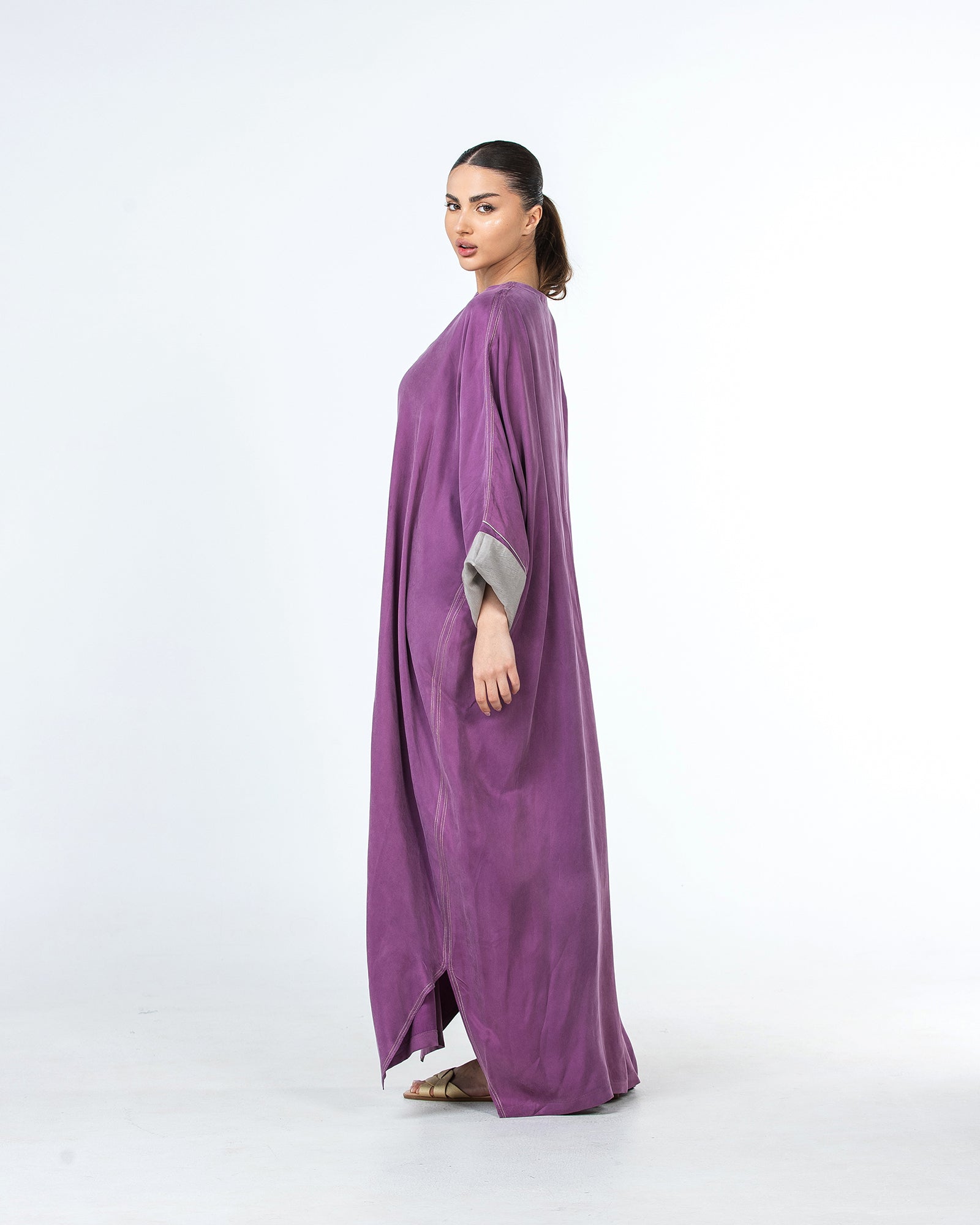 Tahani – Washed Silk Kaftan Jalabiya