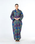  Lujain – Printed Cotton Embroidered Kaftan