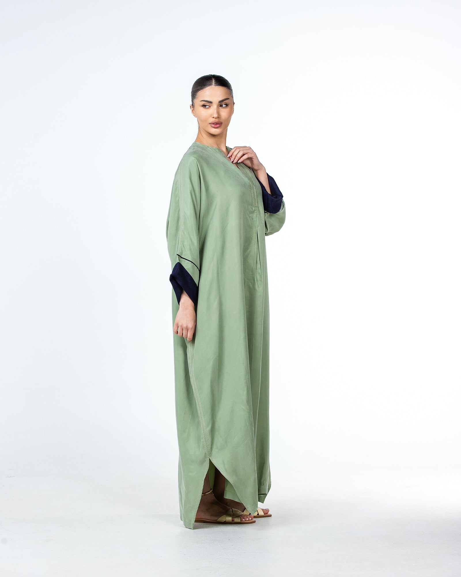 Tahani – Washed Silk Kaftan Jalabiya