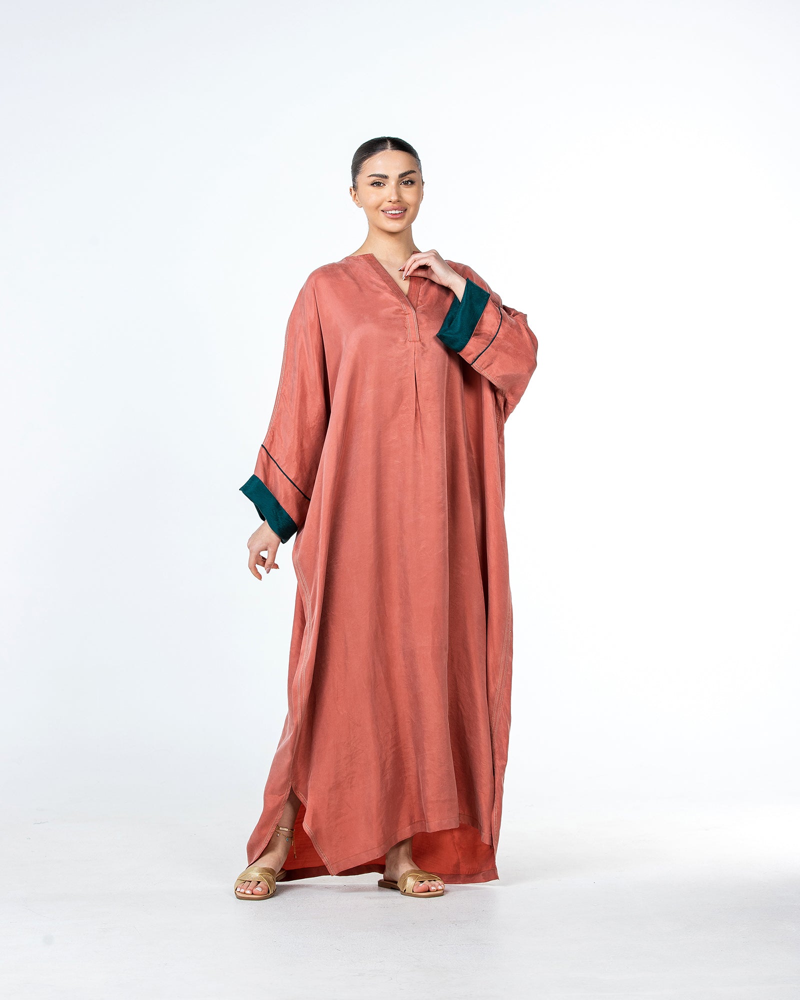 Tahani – Washed Silk Kaftan Jalabiya