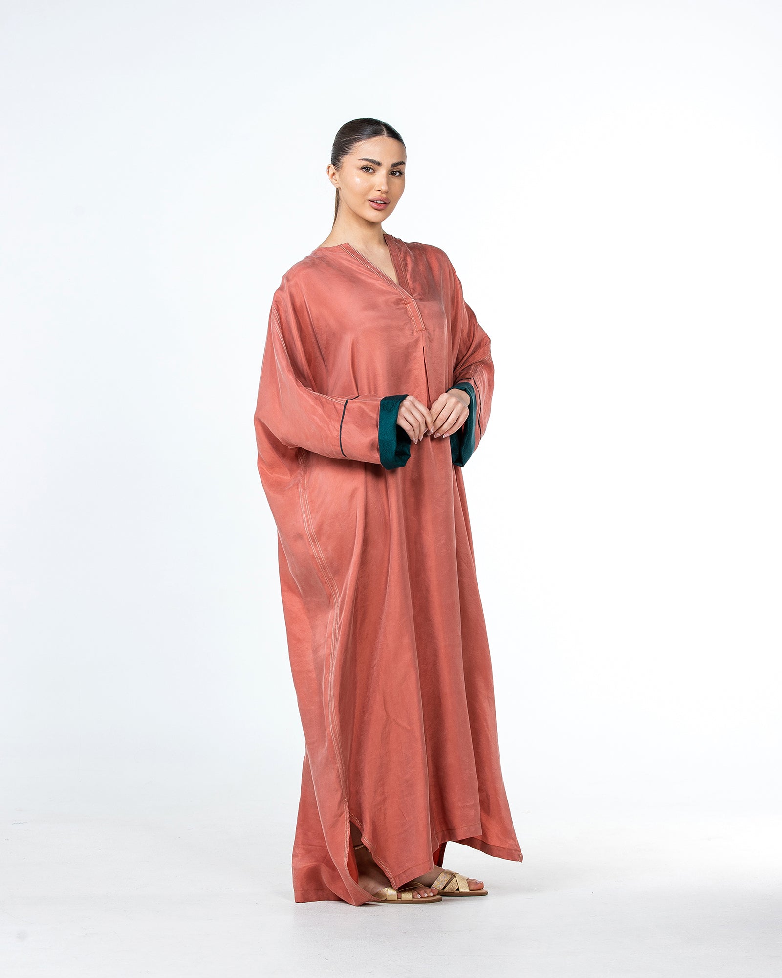 Tahani – Washed Silk Kaftan Jalabiya