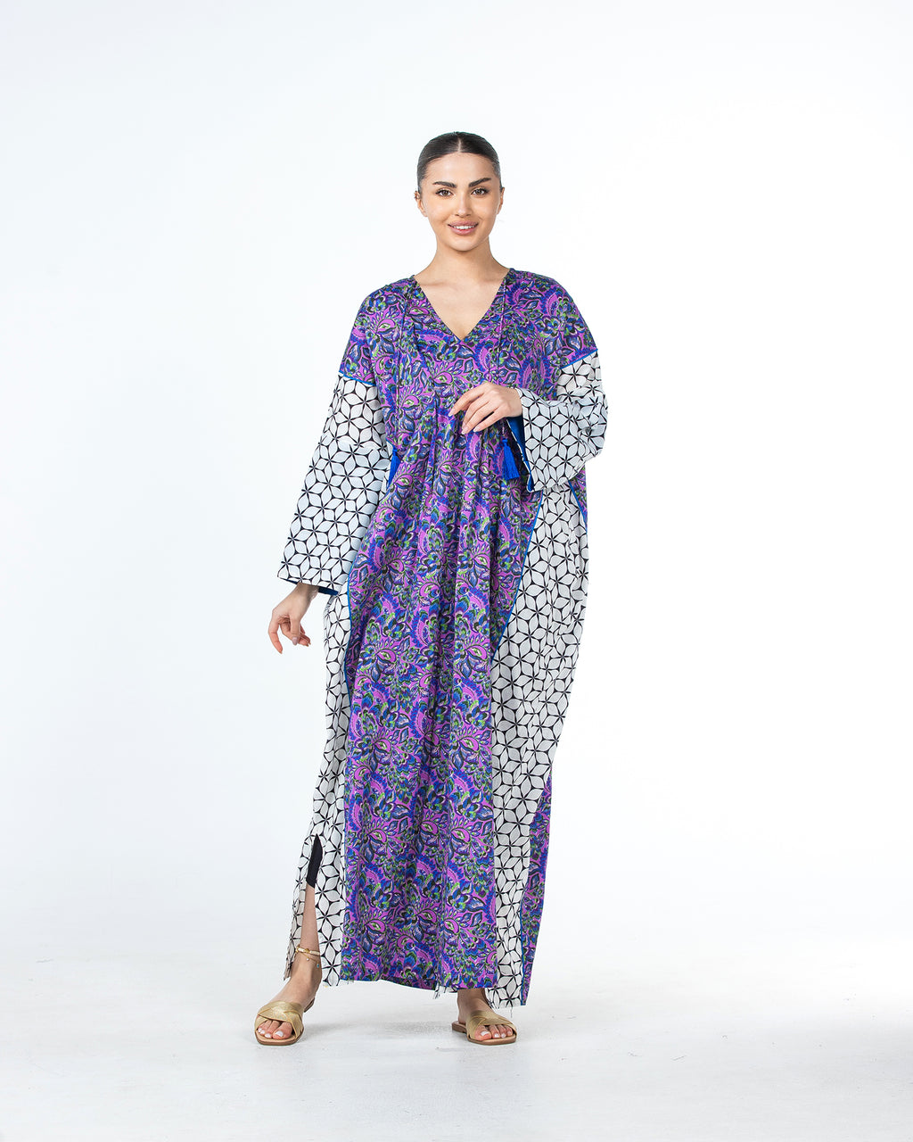 Sabah – Patchwork Cotton Kaftan Dress