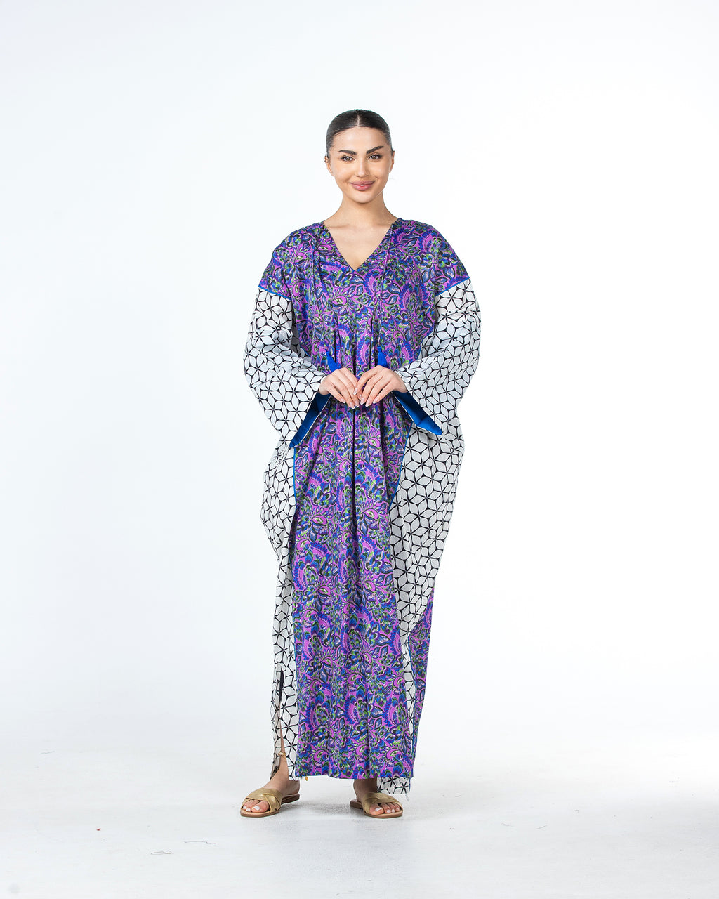 Sabah – Patchwork Cotton Kaftan Dress