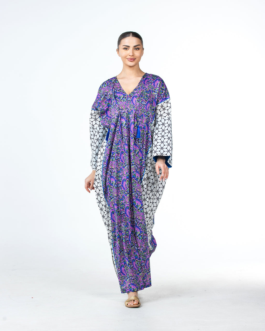 Sabah – Patchwork Cotton Kaftan Dress