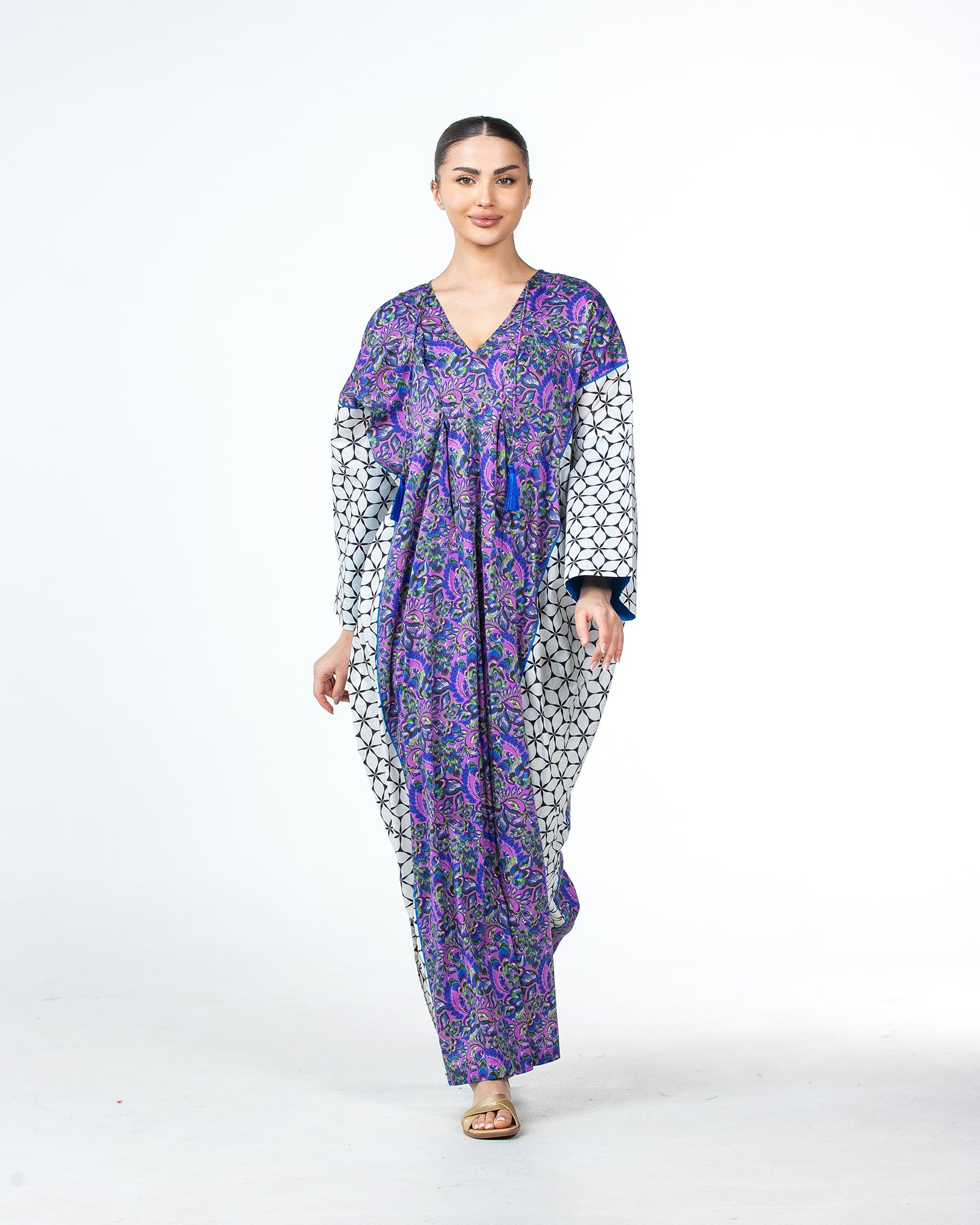 Sabah – Patchwork Cotton Kaftan Dress