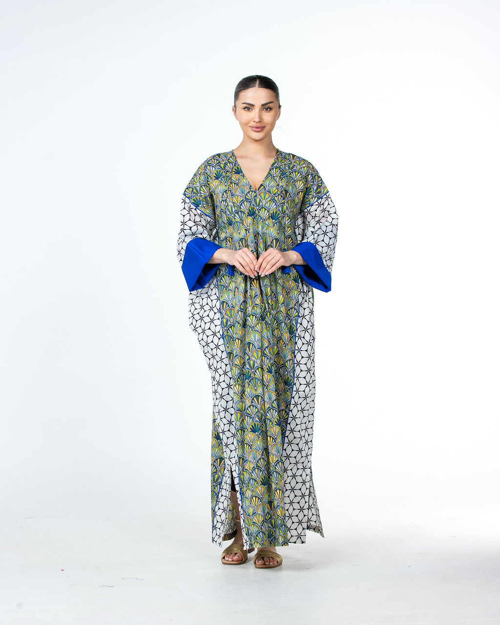 Sabah – Patchwork Cotton Kaftan Dress