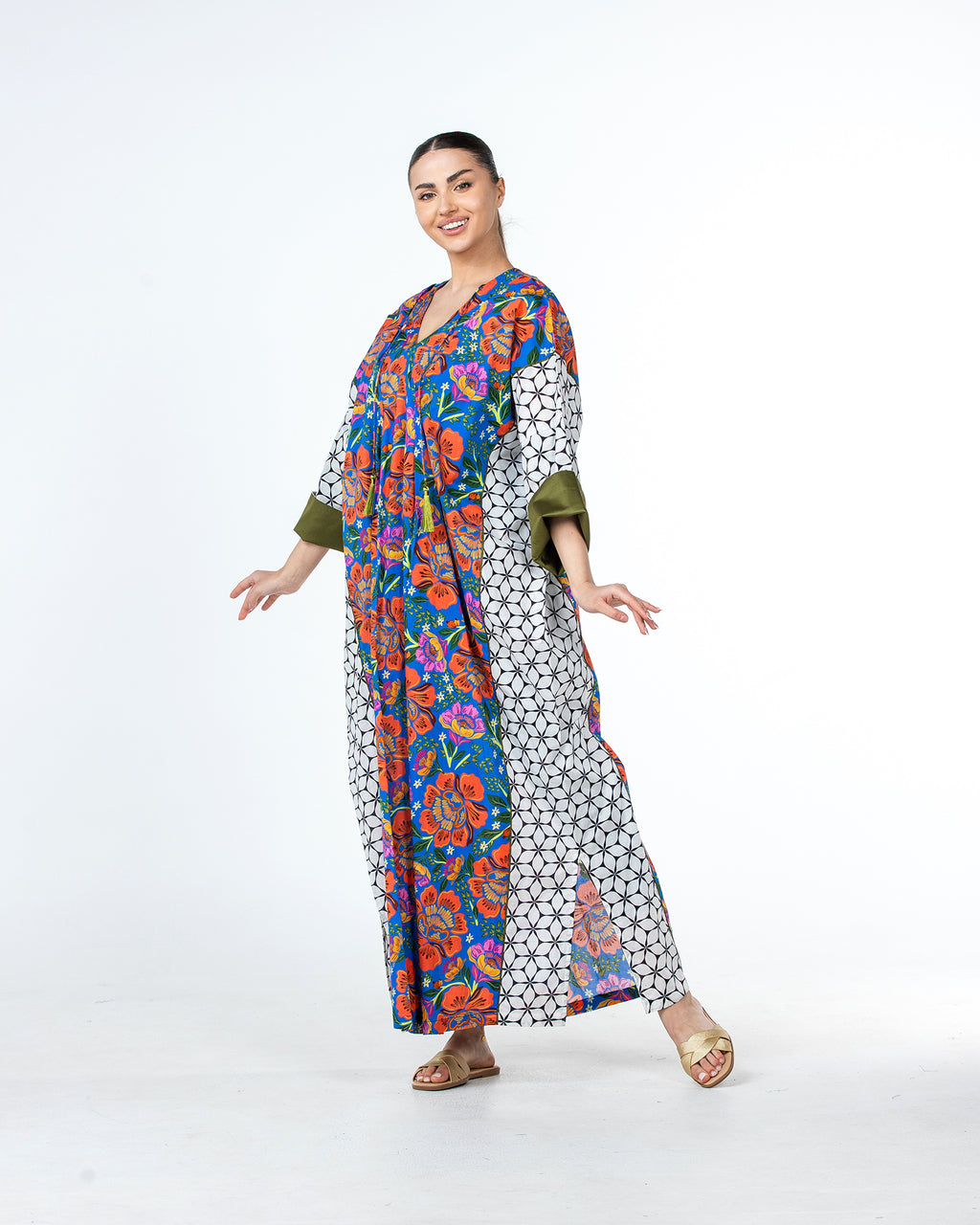 Sabah – Patchwork Cotton Kaftan Dress