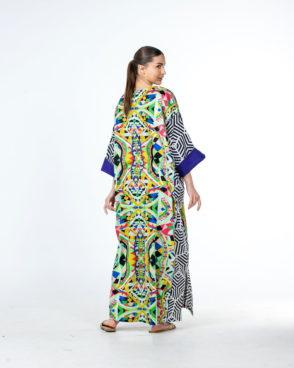 Sabah – Patchwork Cotton Kaftan Dress