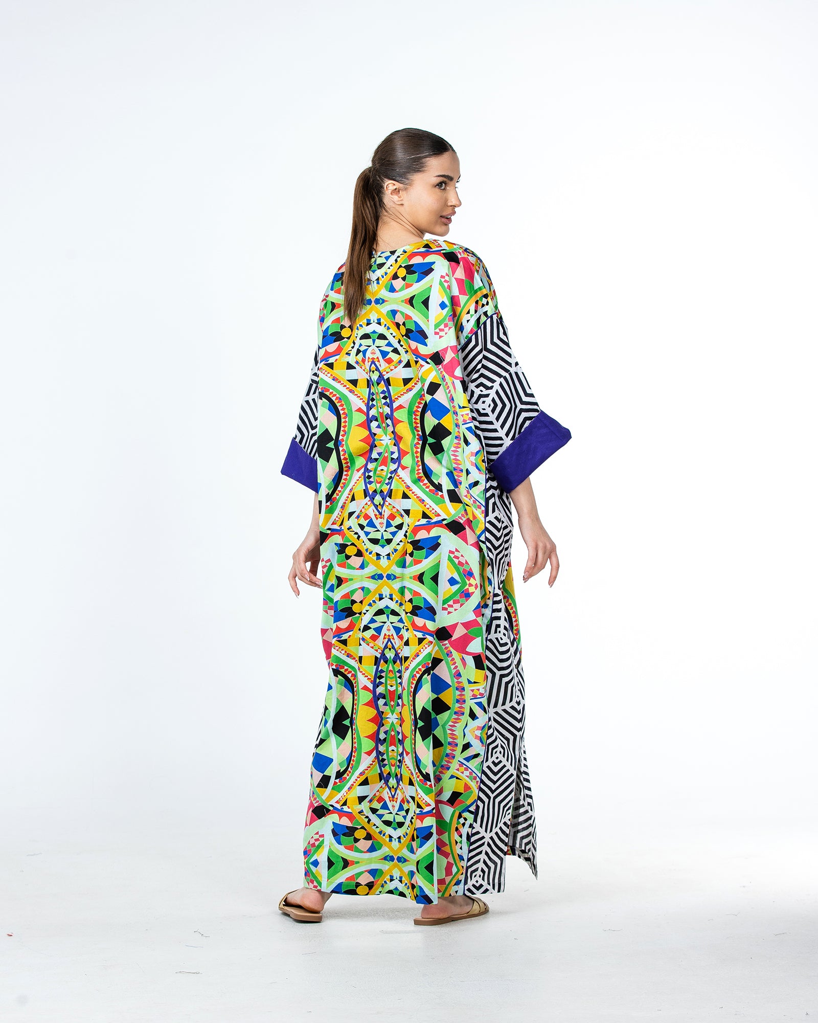 Sabah – Patchwork Cotton Kaftan Dress