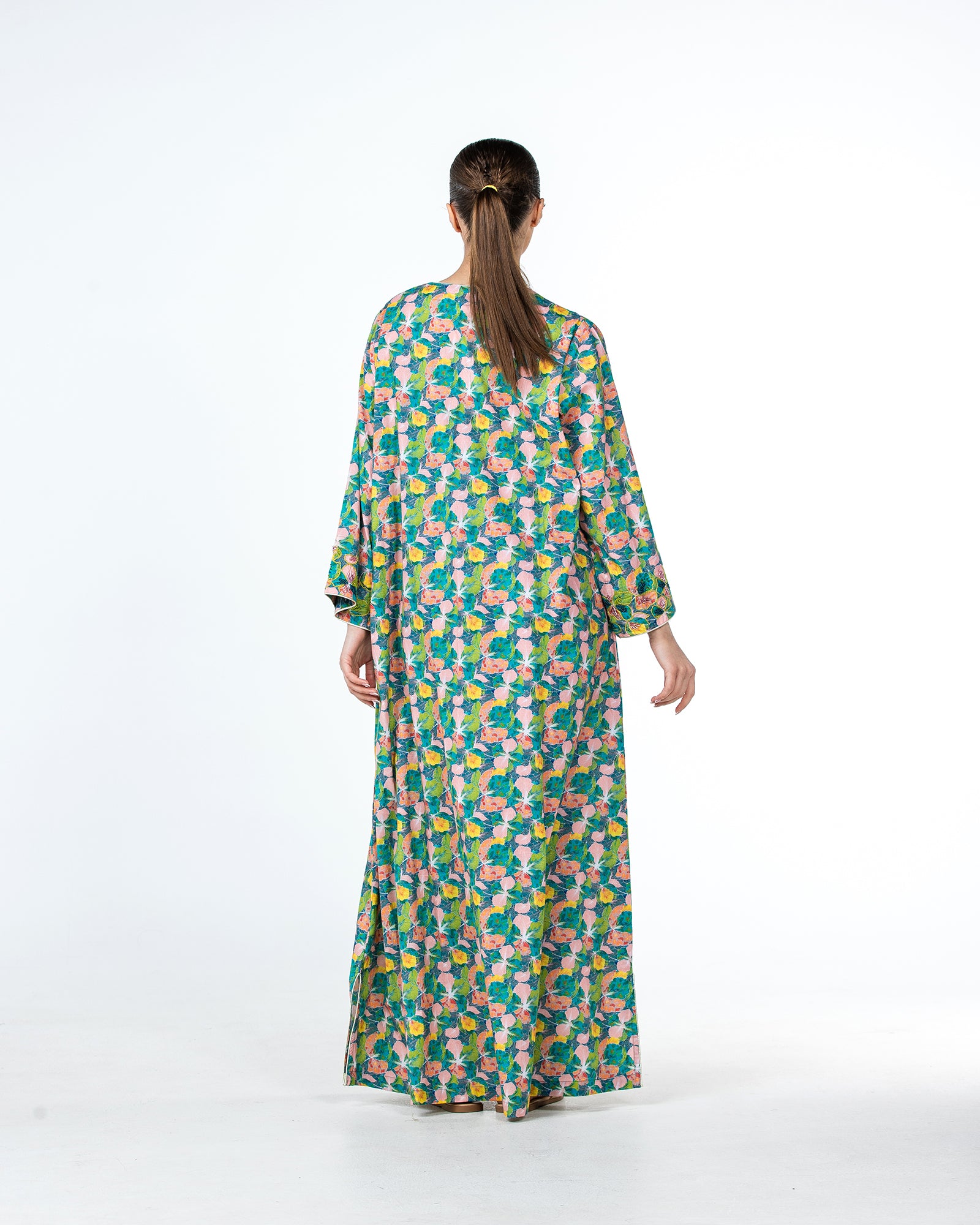 Mashail – Embroidered Cotton Mukhawar Dress