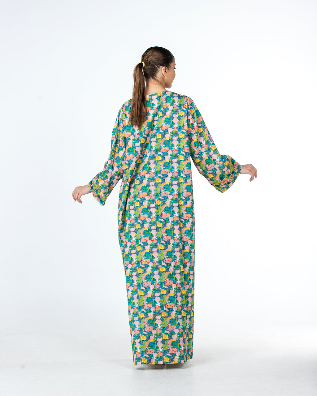 Mashail – Embroidered Cotton Mukhawar Dress