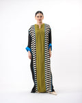 Moment Striped – Paneled Jalabiya Dress