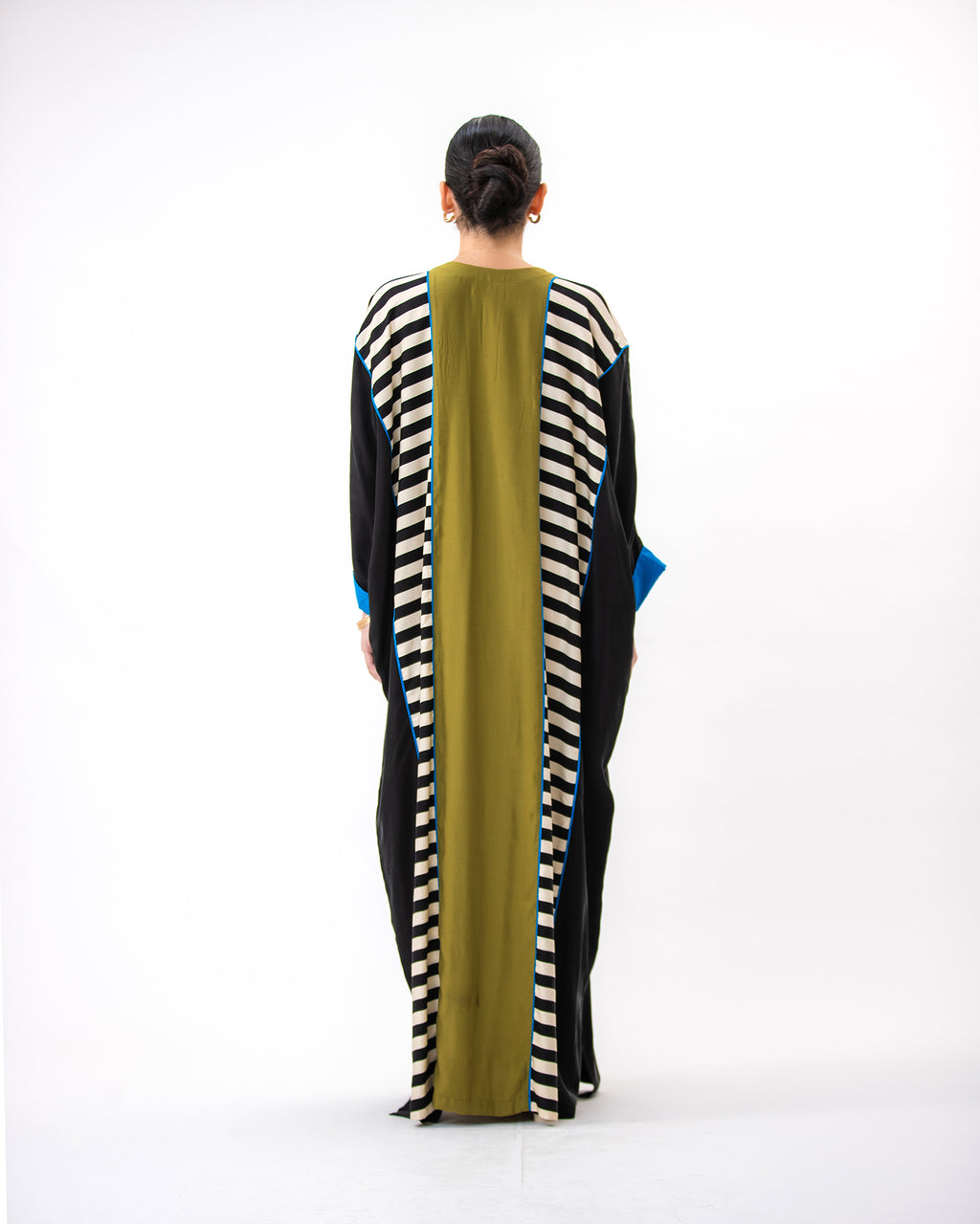 Moment Striped – Paneled Jalabiya Dress