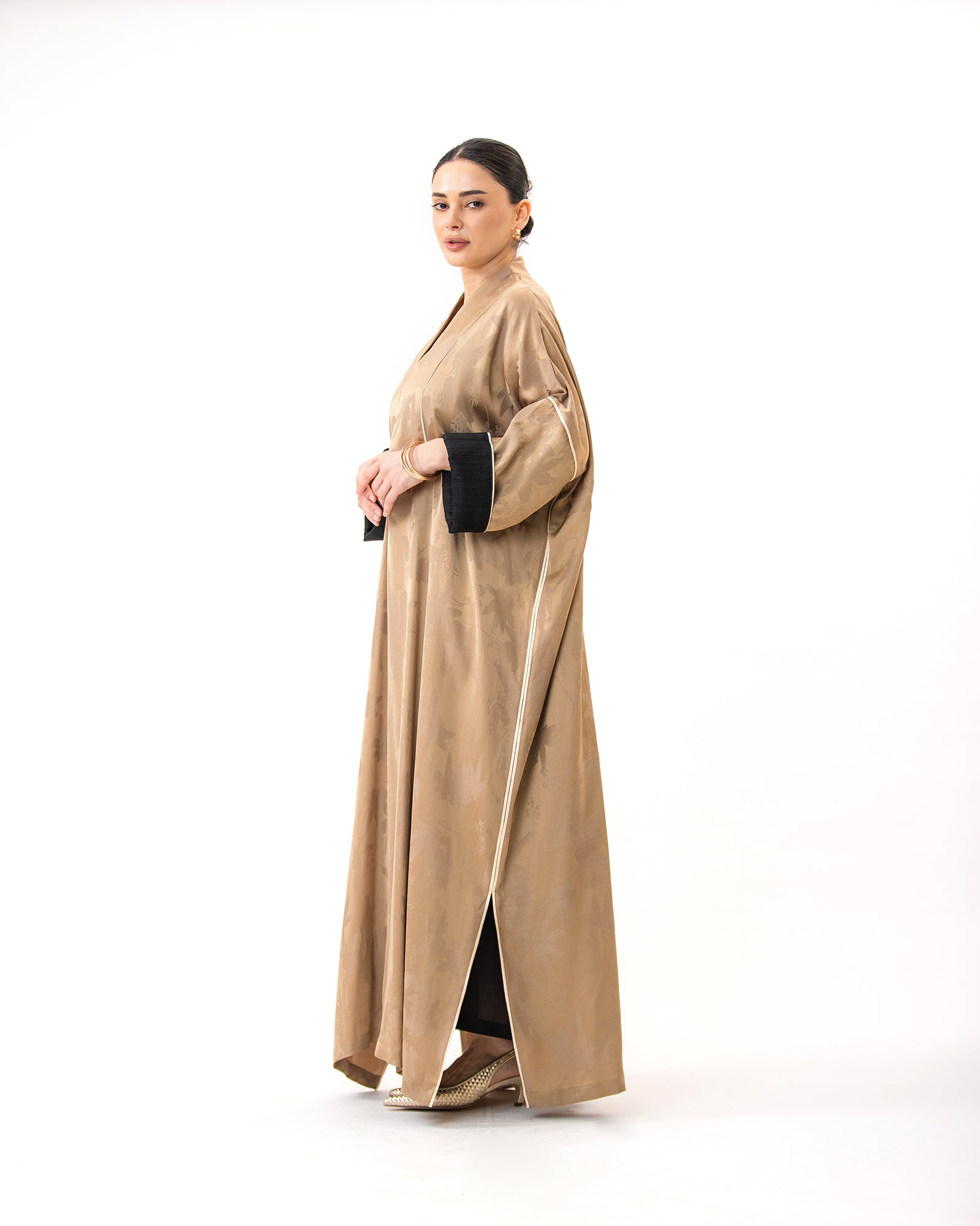 Hessa – Woven Viscose Linen Kaftan Dress