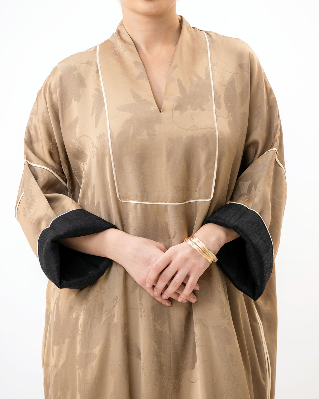 Hessa – Woven Viscose Linen Kaftan Dress
