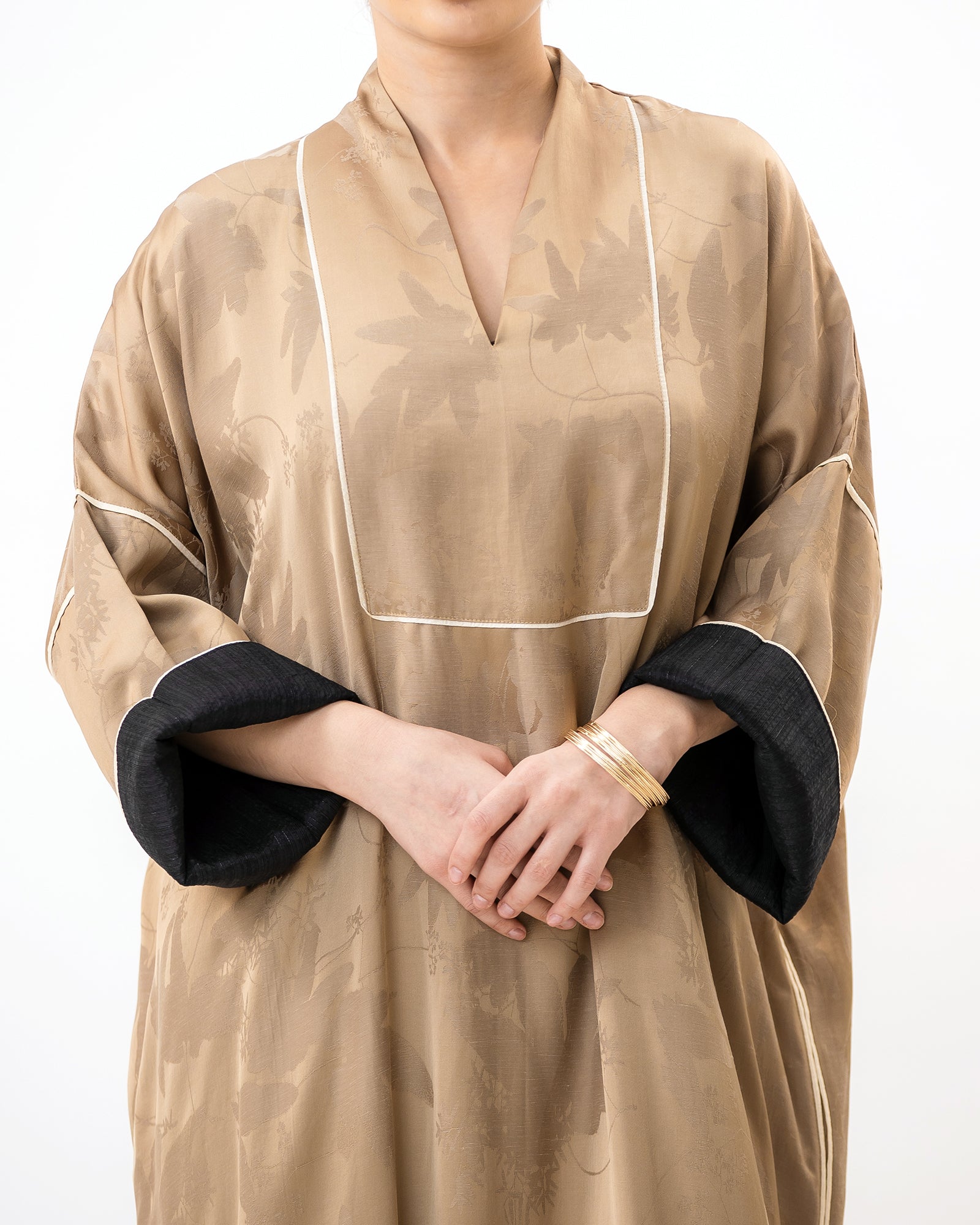 Hessa – Woven Viscose Linen Kaftan Dress