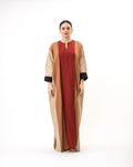 Momen Ramadan – Colorblock Linen Kaftan Dress