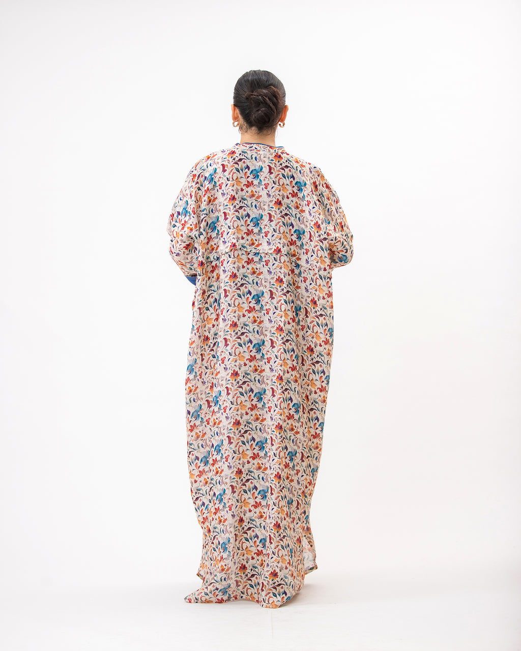  Haneen – Printed Linen Kaftan Dress