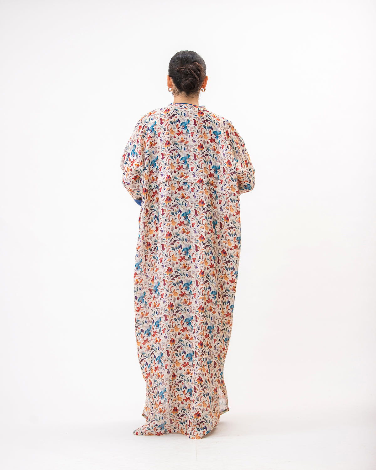  Haneen – Printed Linen Kaftan Dress
