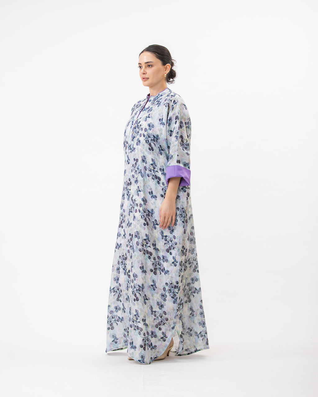  Haneen – Printed Linen Kaftan Dress