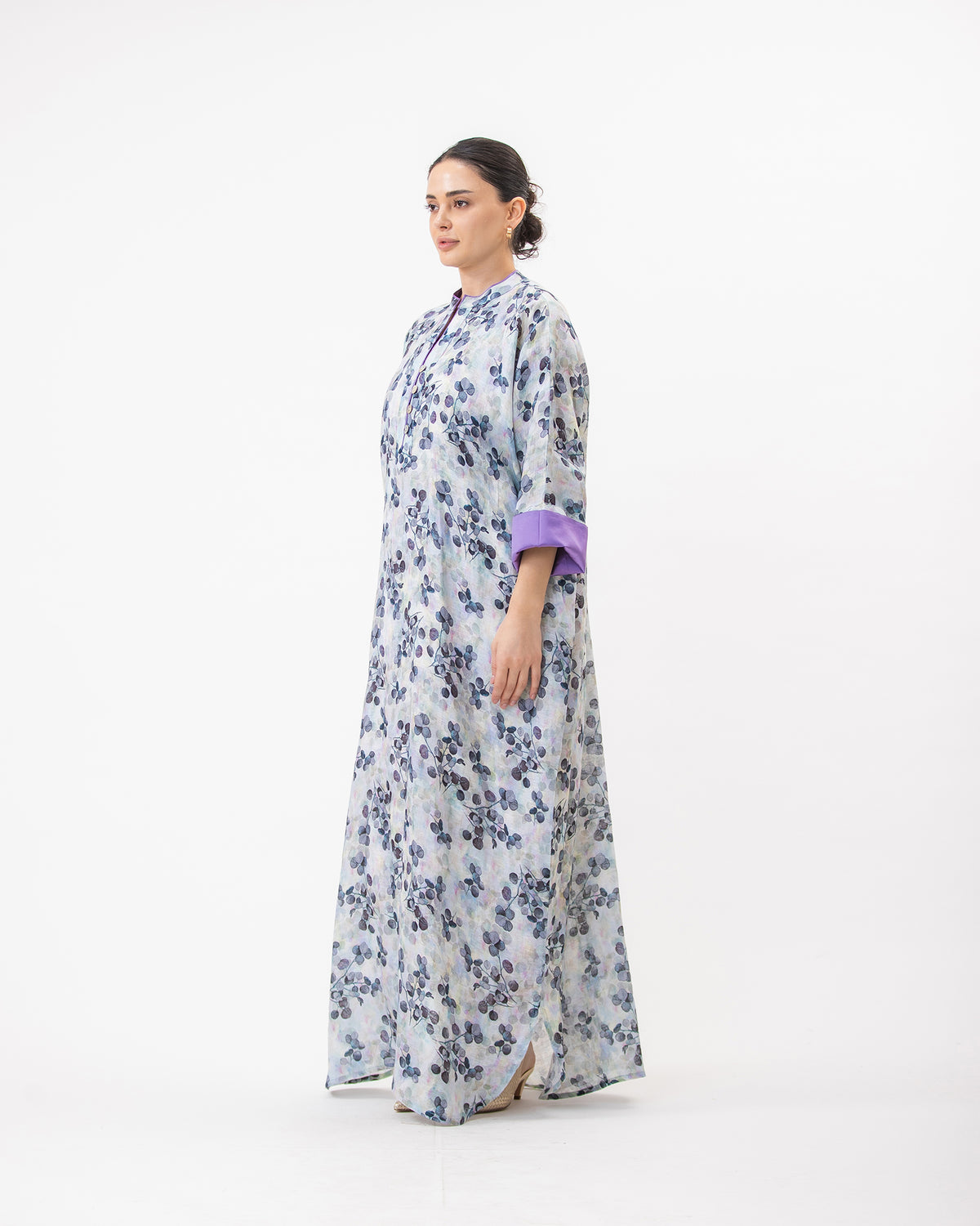  Haneen – Printed Linen Kaftan Dress