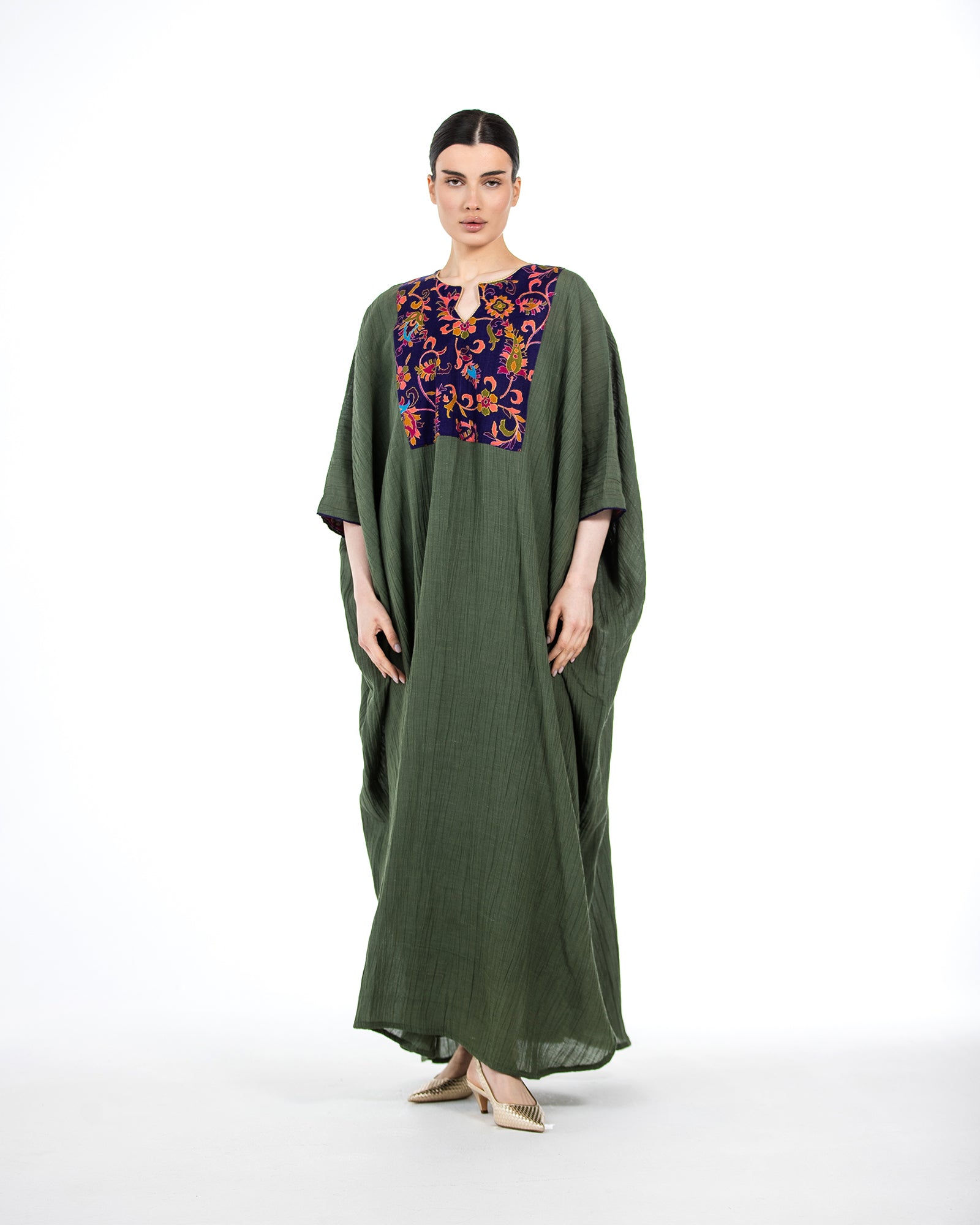 Samar – Crinkle Cotton Kaftan Dress