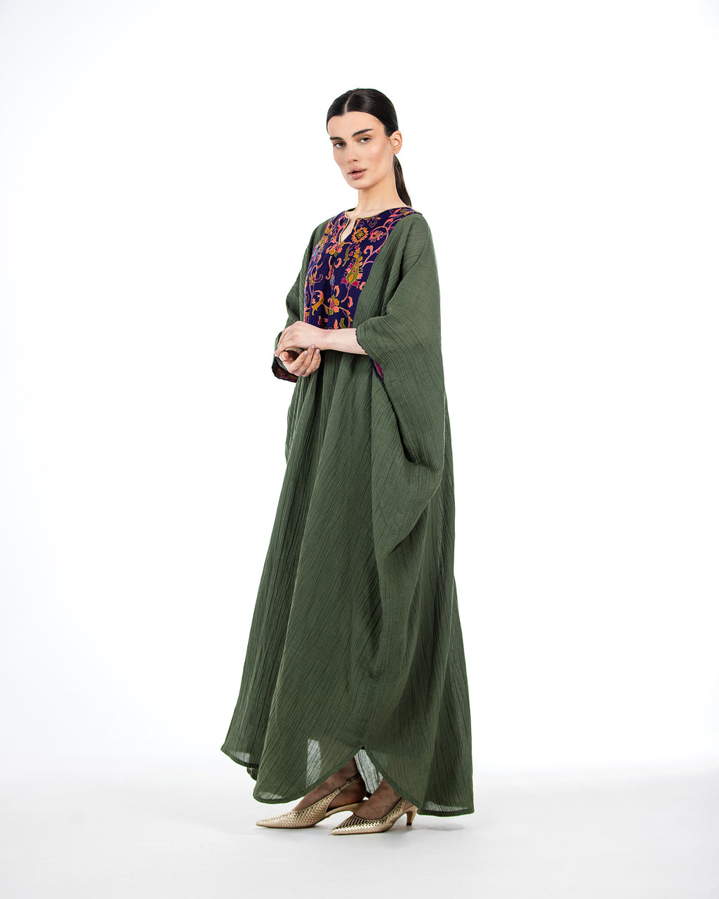 Samar – Crinkle Cotton Kaftan Dress