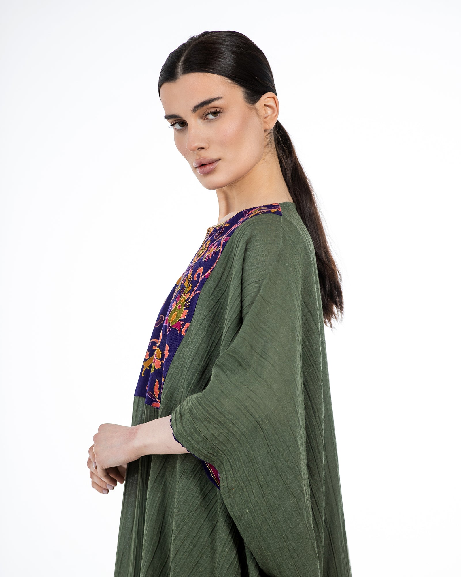 Samar – Crinkle Cotton Kaftan Dress