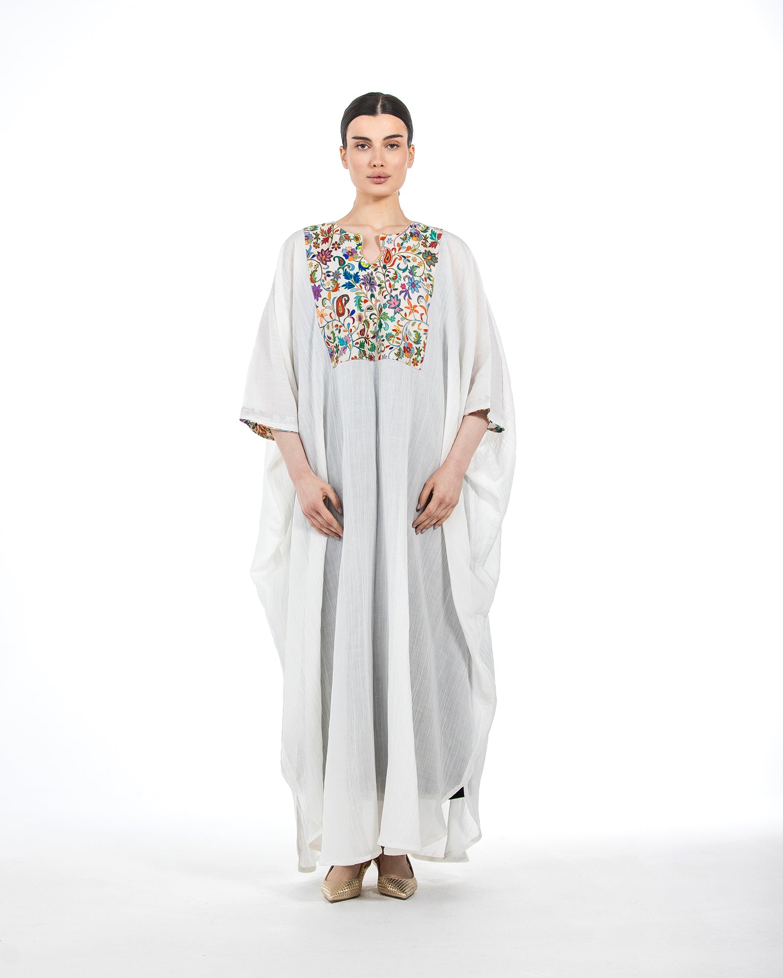 Samar – Crinkle Cotton Kaftan Dress