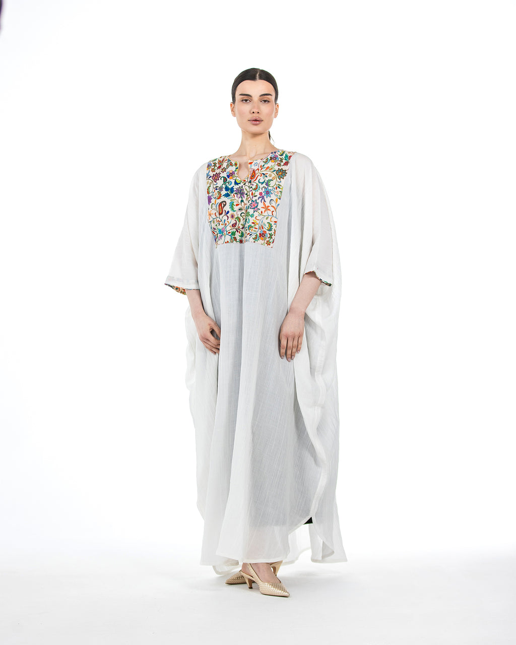 Samar – Crinkle Cotton Kaftan Dress